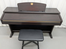 Load image into Gallery viewer, Yamaha Clavinova CLP-120 Digital Piano and stool in dark rosewood stock #24367