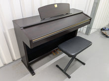 Load image into Gallery viewer, Yamaha Clavinova CLP-120 Digital Piano and stool in dark rosewood stock #24367