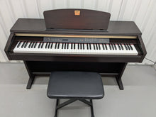 Load image into Gallery viewer, Yamaha Clavinova CLP-120 Digital Piano and stool in dark rosewood stock #24367