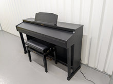 Load image into Gallery viewer, Roland HP601 digital piano and stool in satin black finish stock number 24368