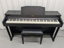 Load image into Gallery viewer, Roland HP601 digital piano and stool in satin black finish stock number 24368