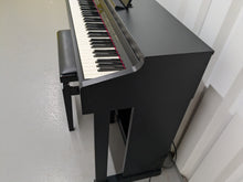 Load image into Gallery viewer, Roland HP601 digital piano and stool in satin black finish stock number 24368