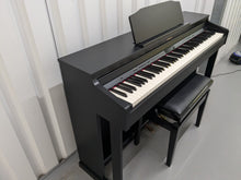 Load image into Gallery viewer, Roland HP601 digital piano and stool in satin black finish stock number 24368