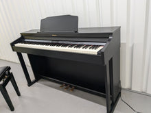 Load image into Gallery viewer, Roland HP601 digital piano and stool in satin black finish stock number 24368