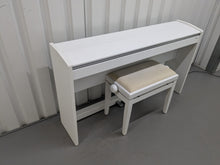 Load image into Gallery viewer, Roland F120R compact slim size Digital Piano and stool in white stock # 24364