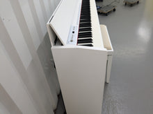 Load image into Gallery viewer, Roland F120R compact slim size Digital Piano and stool in white stock # 24364