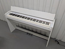 Load image into Gallery viewer, Roland F120R compact slim size Digital Piano and stool in white stock # 24364
