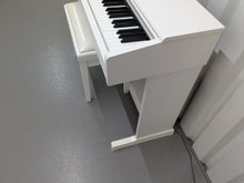 Load image into Gallery viewer, Yamaha Arius YDP-144 digital piano and stool in satin white stock nr 24365