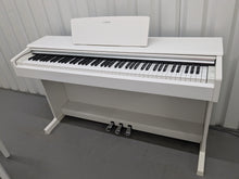Load image into Gallery viewer, Yamaha Arius YDP-144 digital piano and stool in satin white stock nr 24365