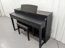 Load image into Gallery viewer, Yamaha Clavinova CLP-470 in satin black with wooden keys action + stool stock no 24366