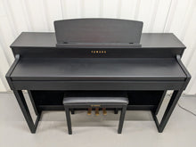 Load image into Gallery viewer, Yamaha Clavinova CLP-470 in satin black with wooden keys action + stool stock no 24366