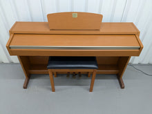 Load image into Gallery viewer, Yamaha Clavinova CLP-220 digital piano and stool in cherry wood finish stock number 24371