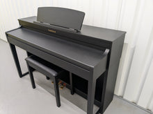 Load image into Gallery viewer, Yamaha Clavinova CLP-440 Digital Piano and stool in satin black stock no 24389