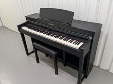 Load image into Gallery viewer, Yamaha Clavinova CLP-440 Digital Piano and stool in satin black stock no 24389