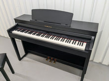 Load image into Gallery viewer, Yamaha Clavinova CLP-440 Digital Piano and stool in satin black stock no 24389