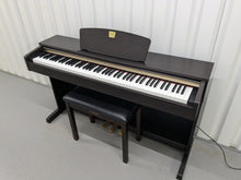 Load image into Gallery viewer, Yamaha Clavinova CLP-320 Digital Piano and stool in dark rosewood stock #24390