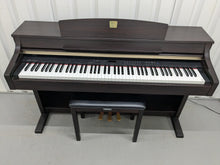 Load image into Gallery viewer, Yamaha Clavinova CLP-330 Digital Piano and stool in dark rosewood stock #24386