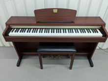 Load image into Gallery viewer, Yamaha Clavinova CLP-220 digital piano and stool in mahogany finish stock #24403