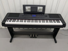 Load image into Gallery viewer, Yamaha DGX-660 black portable grand piano keyboard and stand with 3 pedals stock #24396