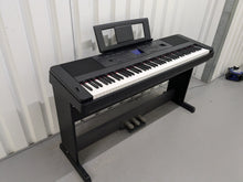 Load image into Gallery viewer, Yamaha DGX-660 black portable grand piano keyboard and stand with 3 pedals stock #24396