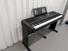 Load image into Gallery viewer, Yamaha DGX-650 rosewood portable grand piano keyboard and stand stock #24397