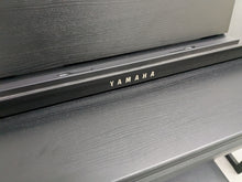Load image into Gallery viewer, Yamaha clavinova CLP-725 digital piano and stool in satin black stock #24401