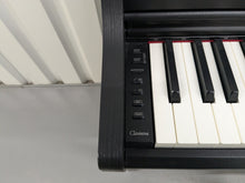 Load image into Gallery viewer, Yamaha clavinova CLP-725 digital piano and stool in satin black stock #24401
