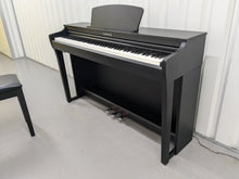 Load image into Gallery viewer, Yamaha clavinova CLP-725 digital piano and stool in satin black stock #24401