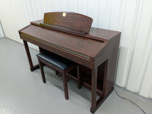 Load image into Gallery viewer, Yamaha Clavinova CLP-150 digital piano and stool in mahogany stock #24409