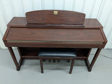 Load image into Gallery viewer, Yamaha Clavinova CLP-150 digital piano and stool in mahogany stock #24409