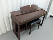 Load image into Gallery viewer, Yamaha Clavinova CLP-150 digital piano and stool in mahogany stock #24409
