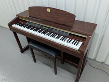 Load image into Gallery viewer, Yamaha Clavinova CLP-150 digital piano and stool in mahogany stock #24409