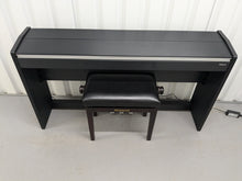 Load image into Gallery viewer, Roland F120R compact slim size Digital Piano and stool in black stock # 24410
