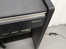 Load image into Gallery viewer, Roland F120R compact slim size Digital Piano and stool in black stock # 24410