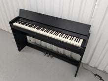 Load image into Gallery viewer, Roland F120R compact slim size Digital Piano and stool in black stock # 24410