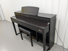 Load image into Gallery viewer, Yamaha Clavinova CLP-575 digital piano and stool in dark rosewood finish stock #24411