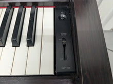 Load image into Gallery viewer, Yamaha Clavinova CLP-575 digital piano and stool in dark rosewood finish stock #24411