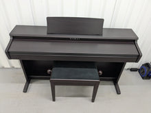 Load image into Gallery viewer, Kawai KDP120 digital piano and stool in dark rosewood finish stock number 24415