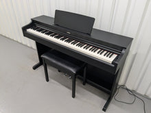 Load image into Gallery viewer, Yamaha Arius YDP-163 Digital Piano and stool in satin black, clavinova keyboard stock # 24421