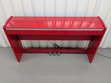 Load image into Gallery viewer, Roland F120R compact slim size Digital Piano in glossy red stock # 24422
