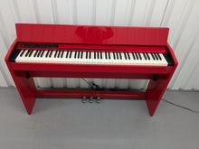 Load image into Gallery viewer, Roland F120R compact slim size Digital Piano in glossy red stock # 24422