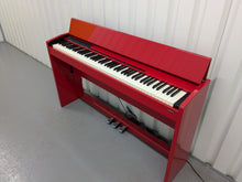 Load image into Gallery viewer, Roland F120R compact slim size Digital Piano in glossy red stock # 24422