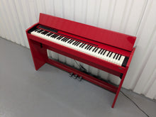 Load image into Gallery viewer, Roland F120R compact slim size Digital Piano in glossy red stock # 24422