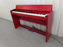 Load image into Gallery viewer, Roland F120R compact slim size Digital Piano in glossy red stock # 24422