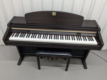 Load image into Gallery viewer, Yamaha Clavinova CLP-950 digital piano and stool in dark rosewood stock #24438