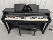 Load image into Gallery viewer, Roland HP506 Digital Piano glossy black wooden action keys + stool Stock nr 24443