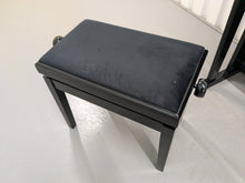 Load image into Gallery viewer, Roland HP506 Digital Piano glossy black wooden action keys + stool Stock nr 24443