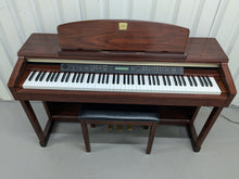 Load image into Gallery viewer, Yamaha Clavinova CLP-150 digital piano and stool in mahogany stock #24447
