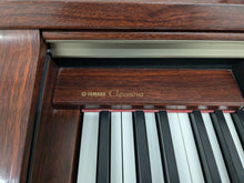 Load image into Gallery viewer, Yamaha Clavinova CLP-150 digital piano and stool in mahogany stock #24447