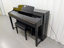 Load image into Gallery viewer, YAMAHA CLAVINOVA CLP-370PE DIGITAL PIANO + STOOL IN GLOSSY BLACK stock nr 24442
